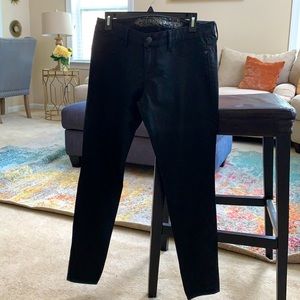 Faux leather rocker jeans